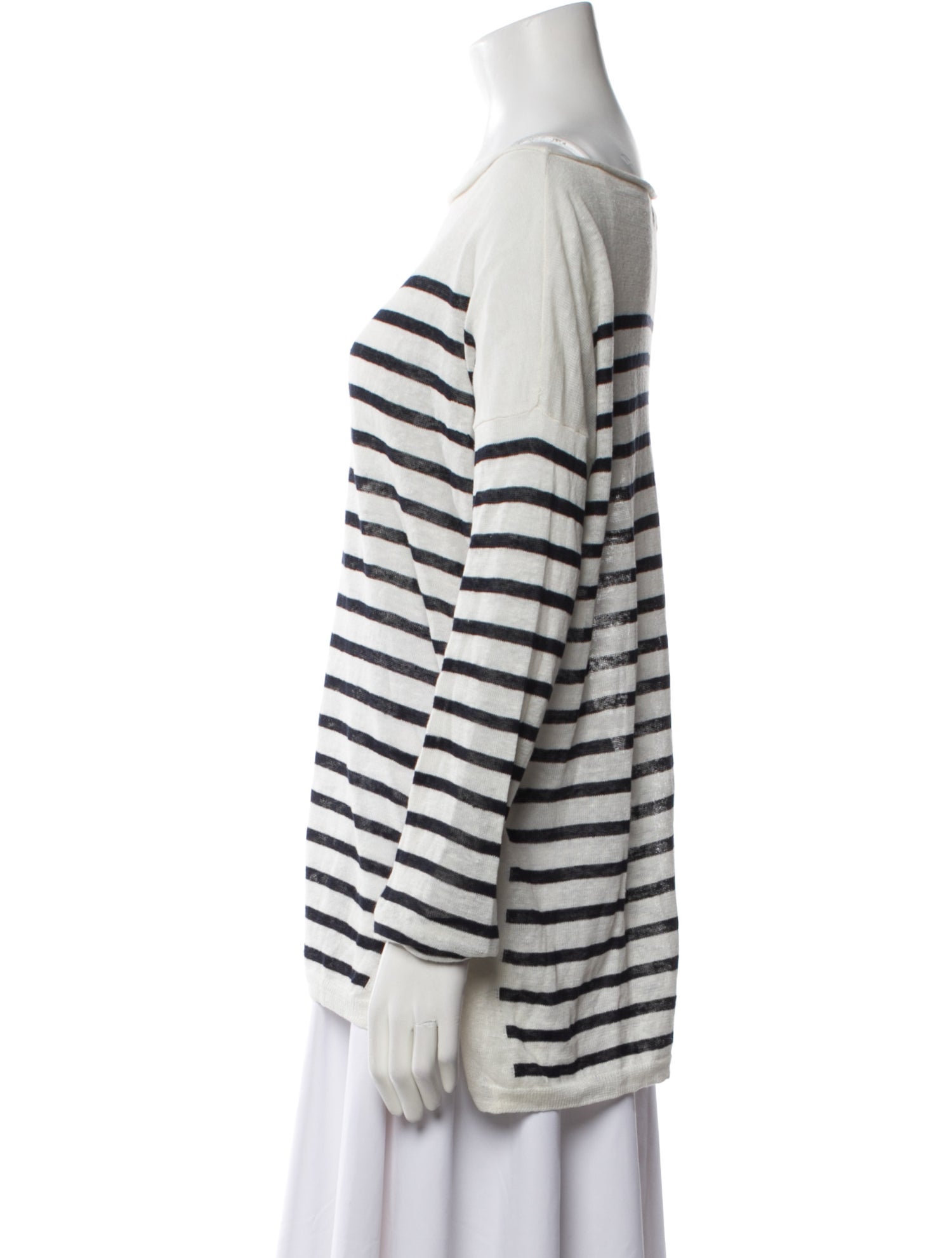 Vince Linen Striped Sweater