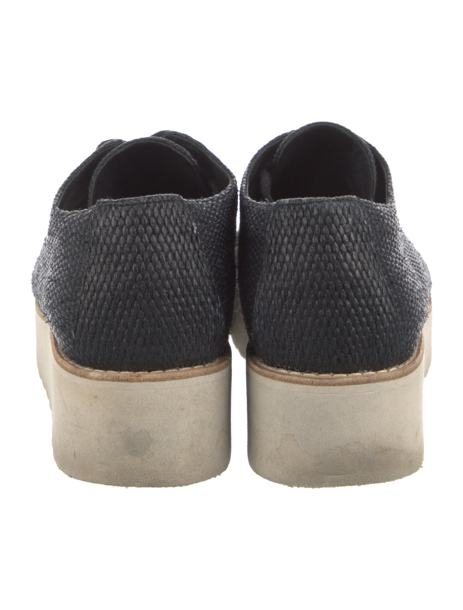 Vince Straw Leather Trim Embellishment Oxfords