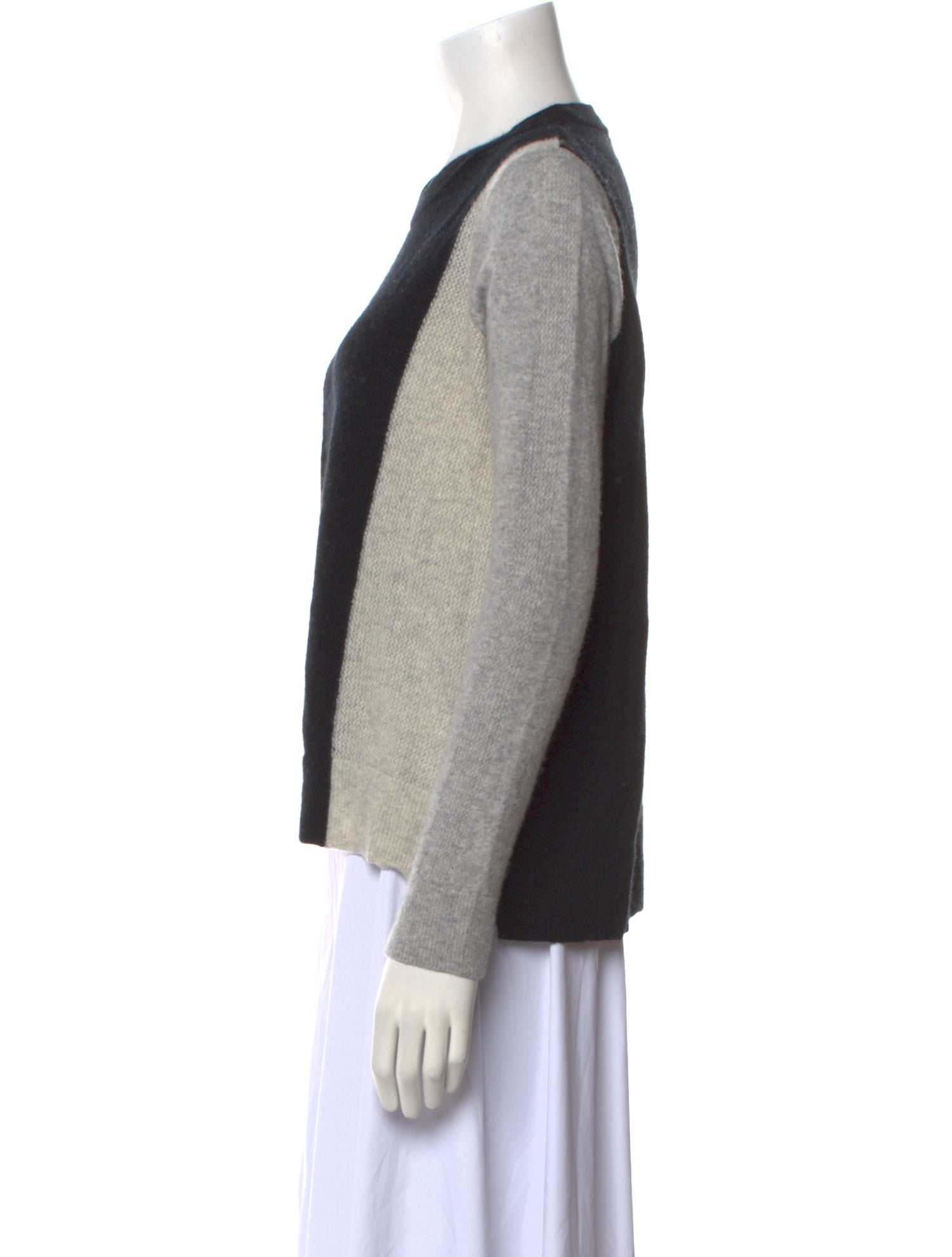 Vince Cashmere Colorblock Pattern Sweater