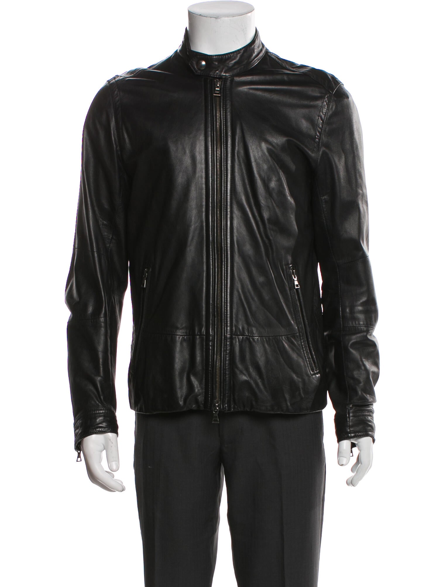 Vince Lamb Leather Moto Jacket