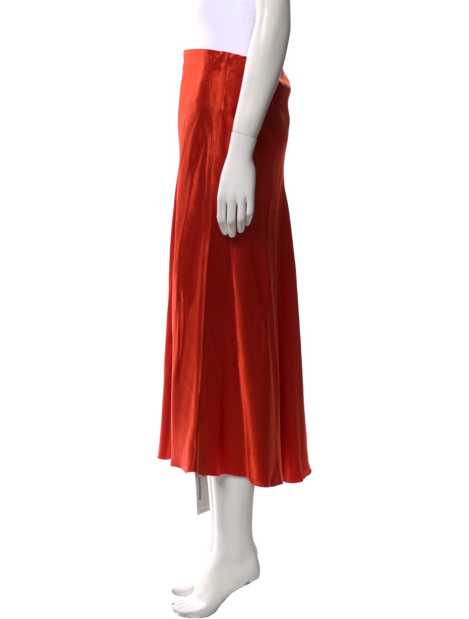 Vince Raw-Edge Trim Midi Length Skirt