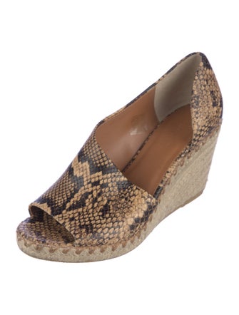 Vince Snakeskin Animal Print Espadrilles