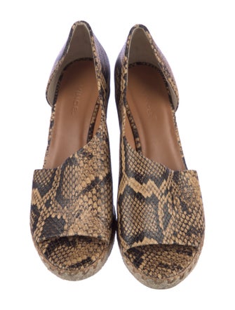 Vince Snakeskin Animal Print Espadrilles