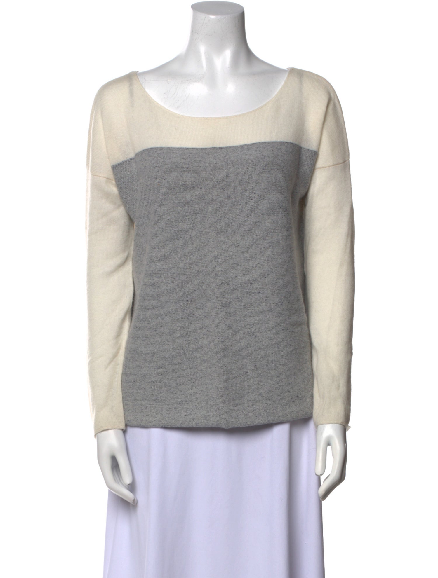 Vince Cashmere Colorblock Pattern Sweater