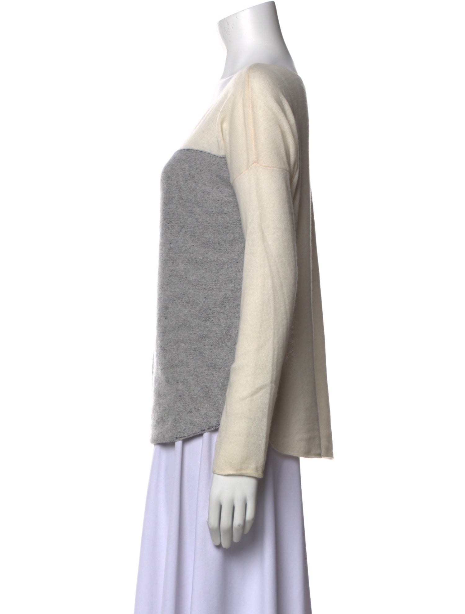 Vince Cashmere Colorblock Pattern Sweater