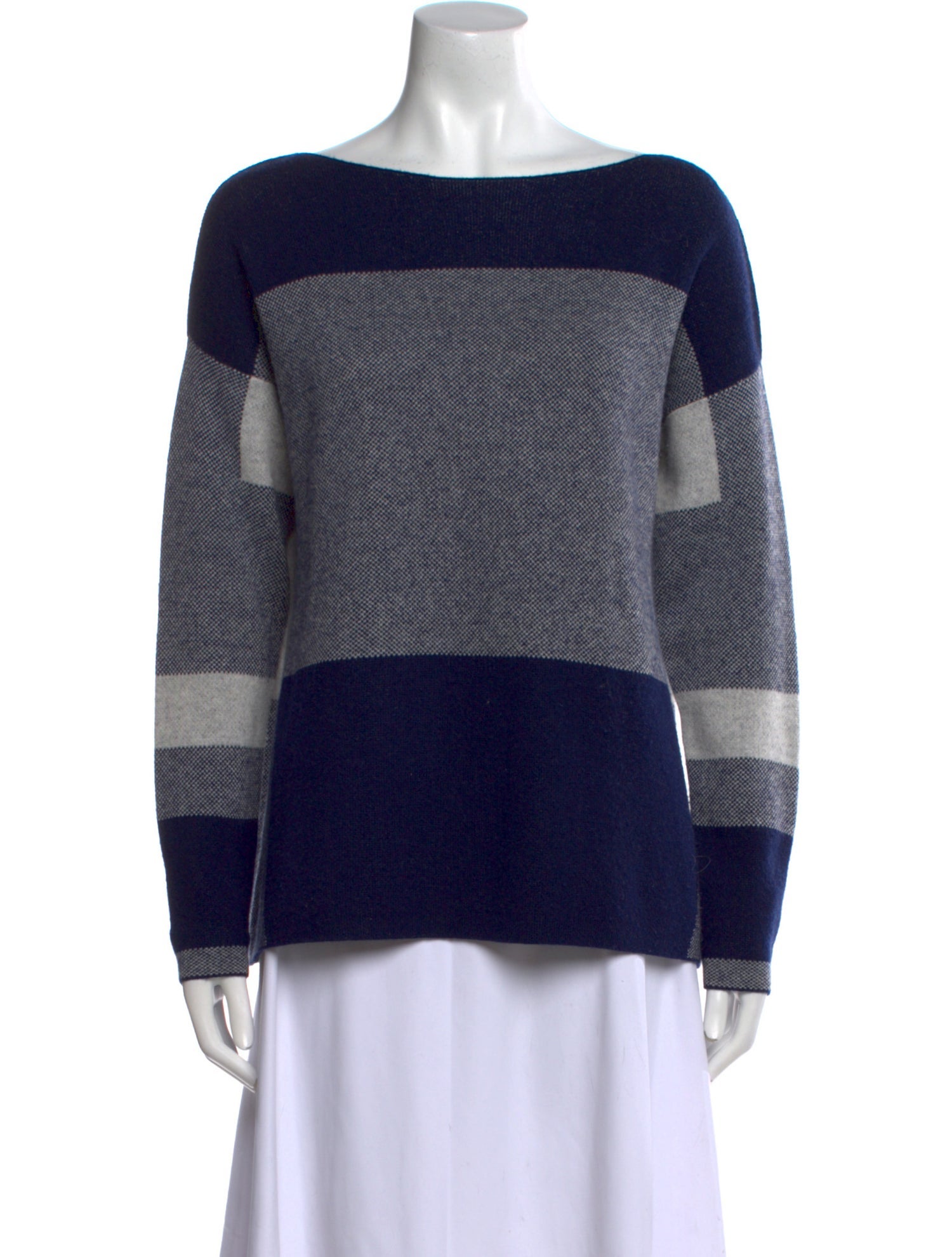 Vince Wool Colorblock Pattern Sweater