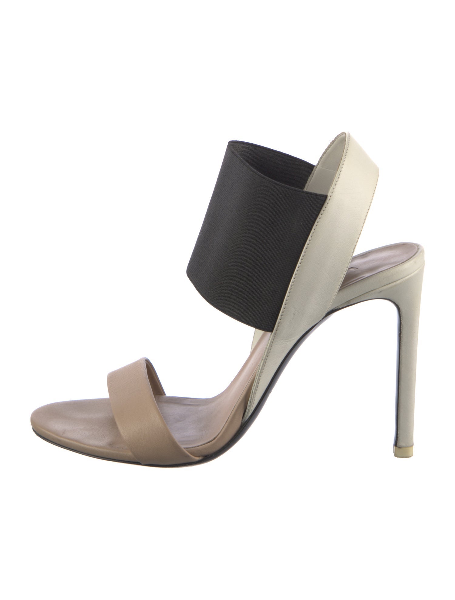 Vince Leather Printed Slingback Sandals