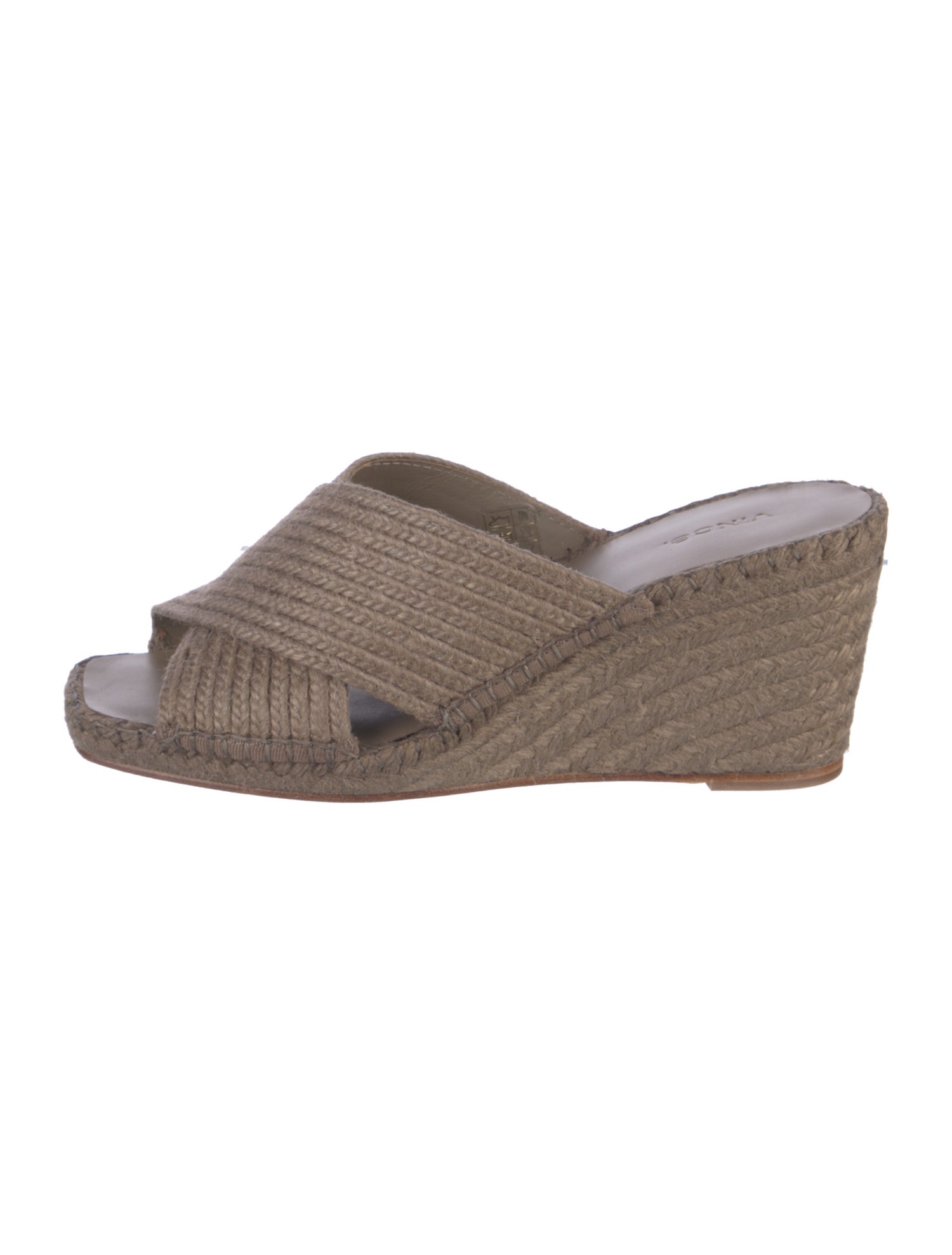 Vince Raffia Whipstitch Trim Espadrilles