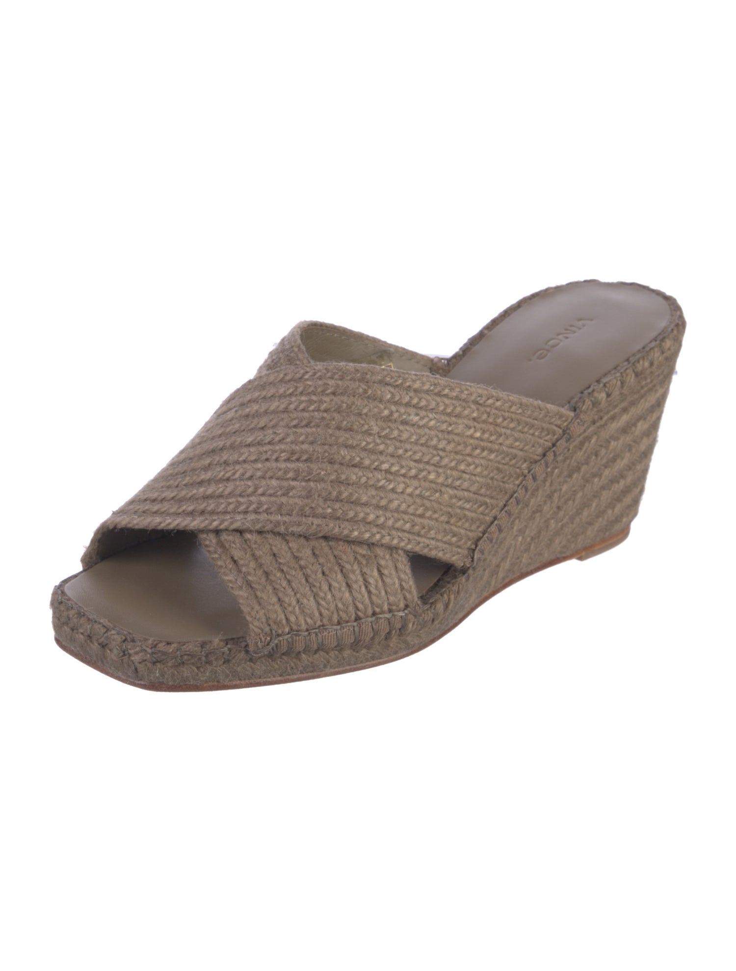 Vince Raffia Whipstitch Trim Espadrilles