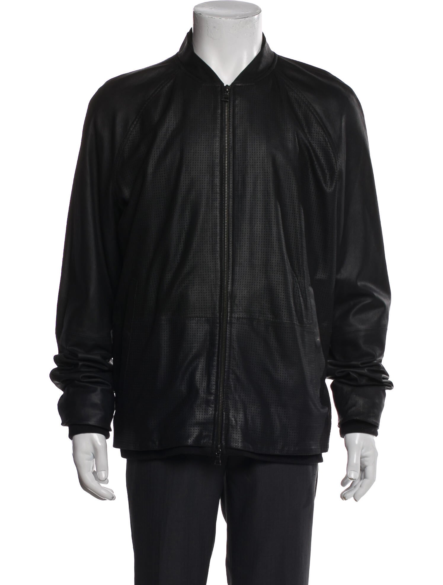 Vince Goat Leather Bomber Jacket