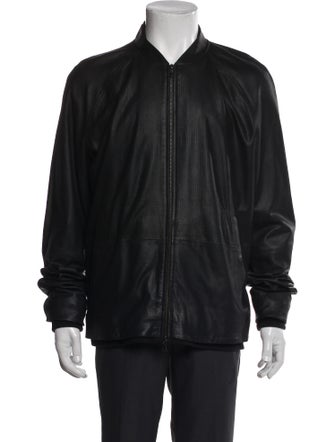 Vince Goat Leather Bomber Jacket