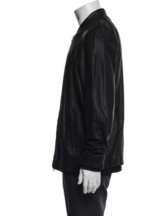 Vince Goat Leather Bomber Jacket