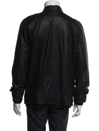 Vince Goat Leather Bomber Jacket