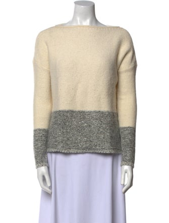 Vince Wool Colorblock Pattern Sweater
