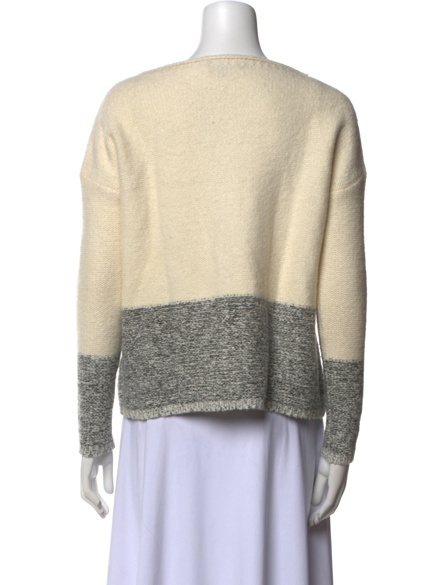 Vince Wool Colorblock Pattern Sweater