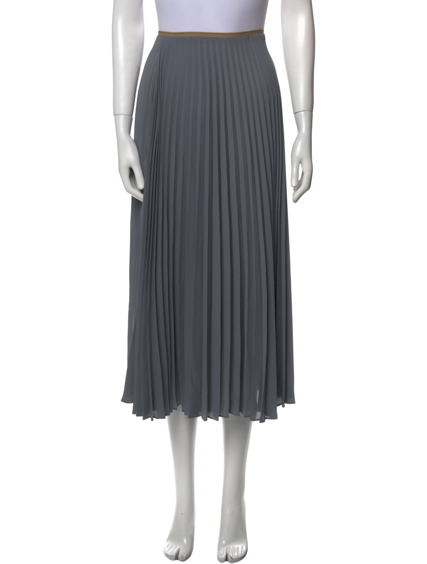 Vince Pleated Accents Midi Length Skirt w/ Tags