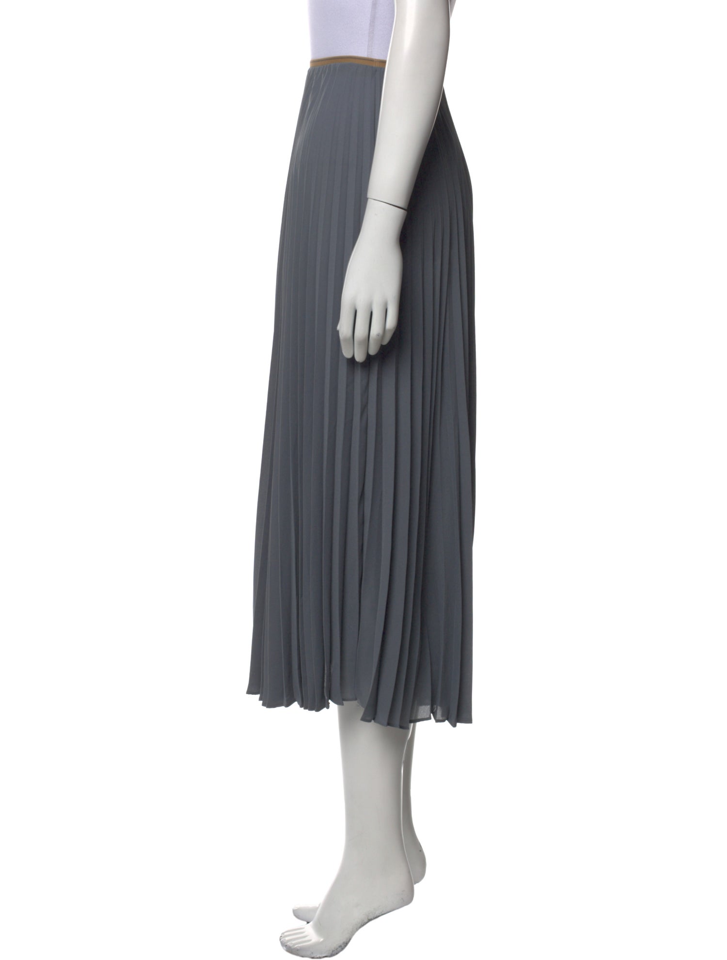 Vince Pleated Accents Midi Length Skirt w/ Tags