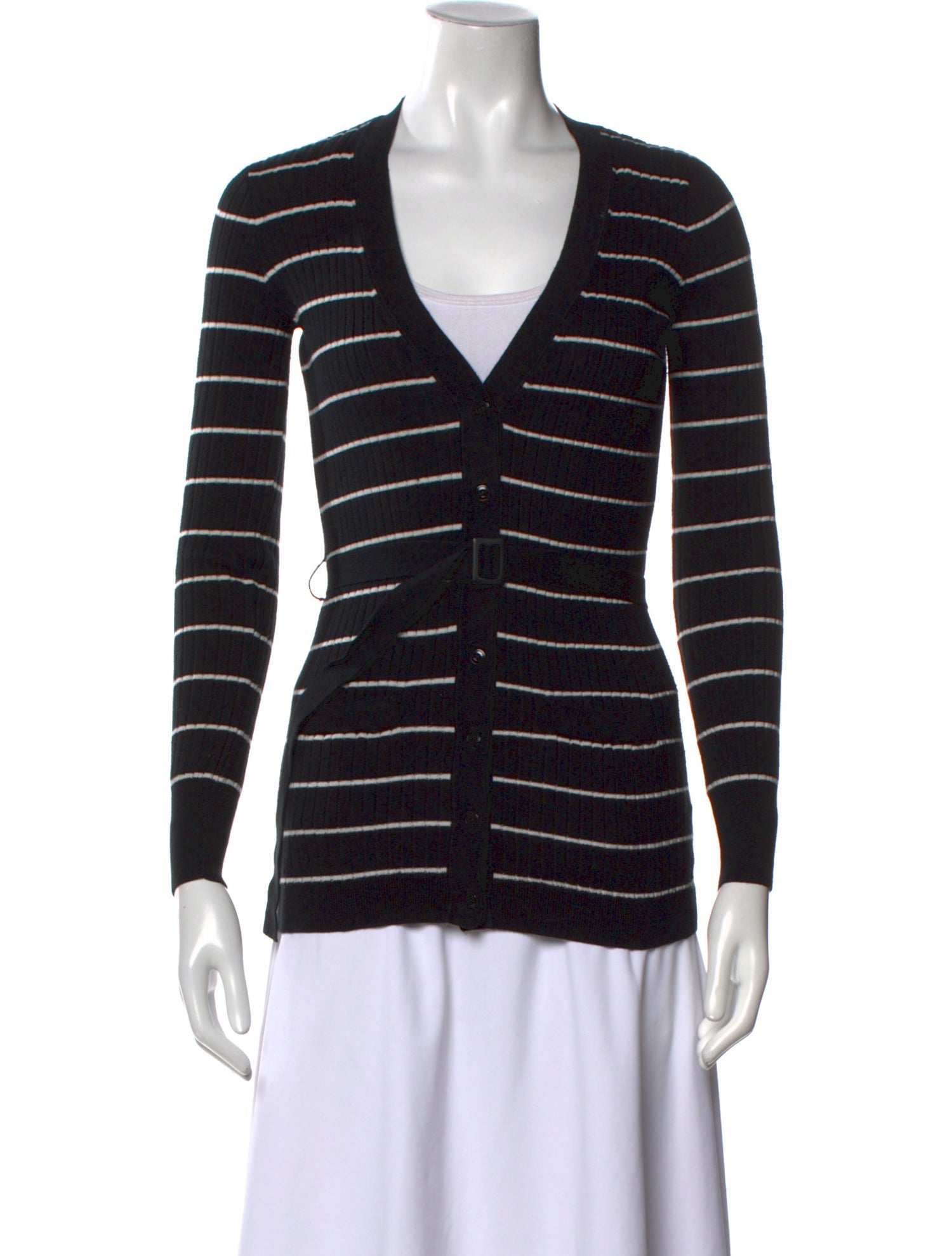 Vince Striped V-Neck Sweater