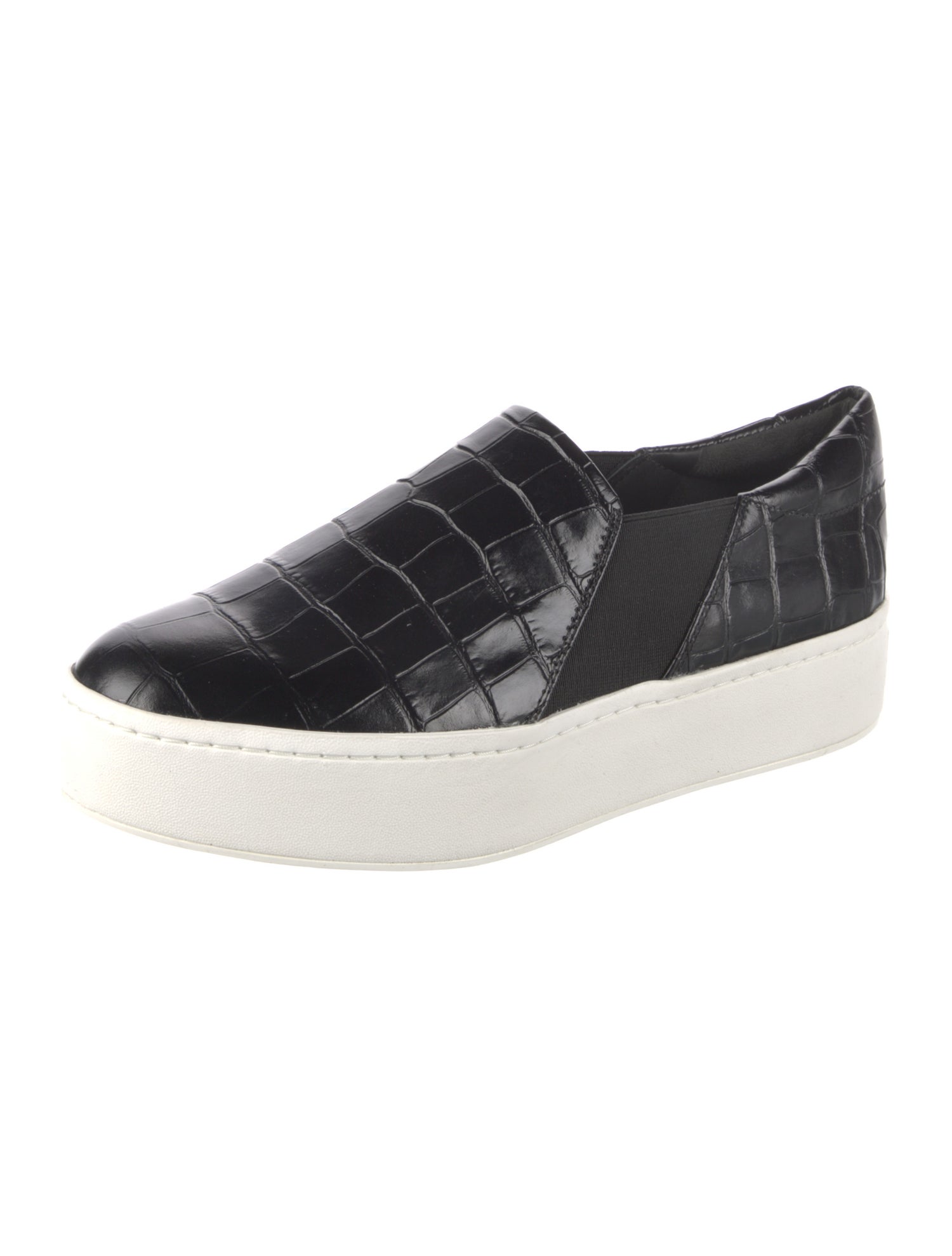 Vince Embossed Leather Sneakers