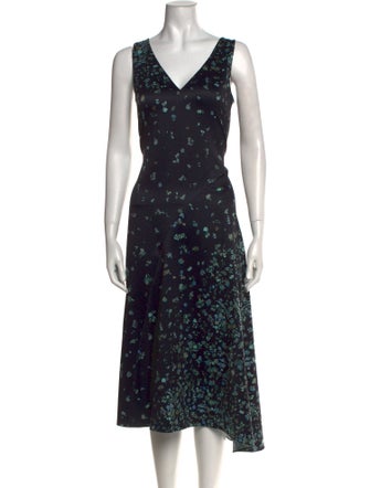 Vince Floral Print Long Dress