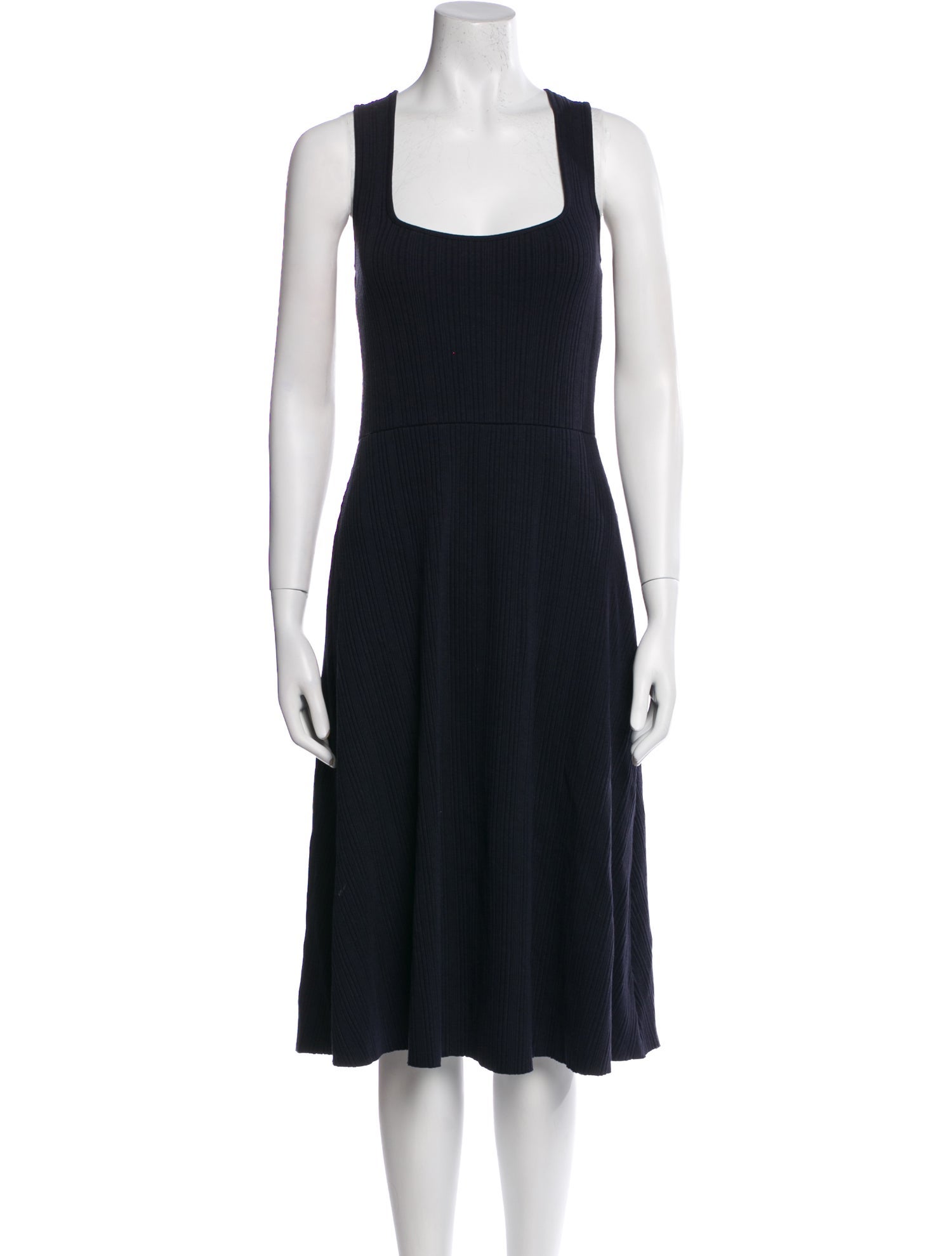 Vince Square Neckline Midi Length Dress