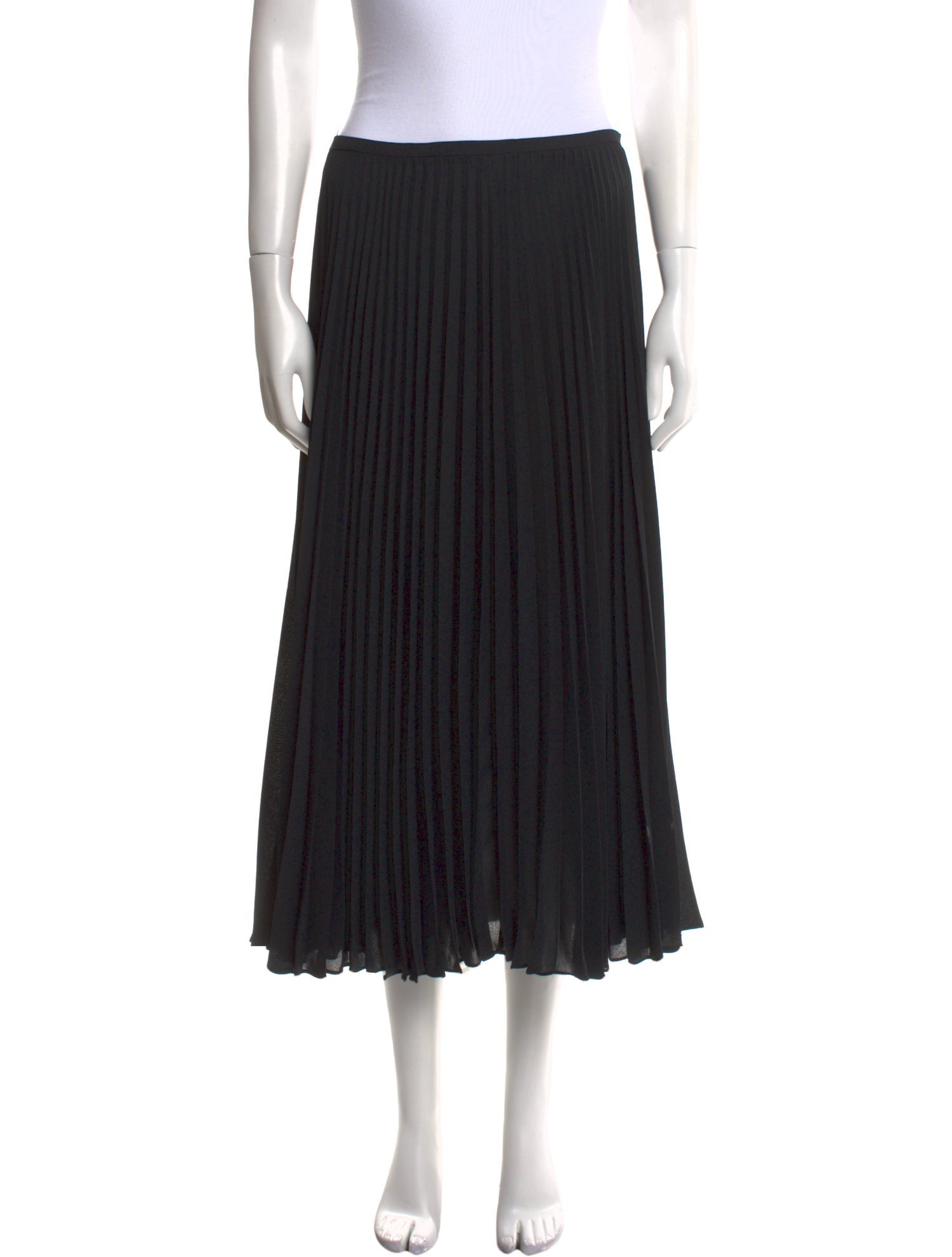 Vince Pleated Accents Midi Length Skirt
