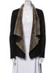 Vince Shearling Colorblock Pattern Fur Jacket