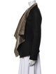 Vince Shearling Colorblock Pattern Fur Jacket