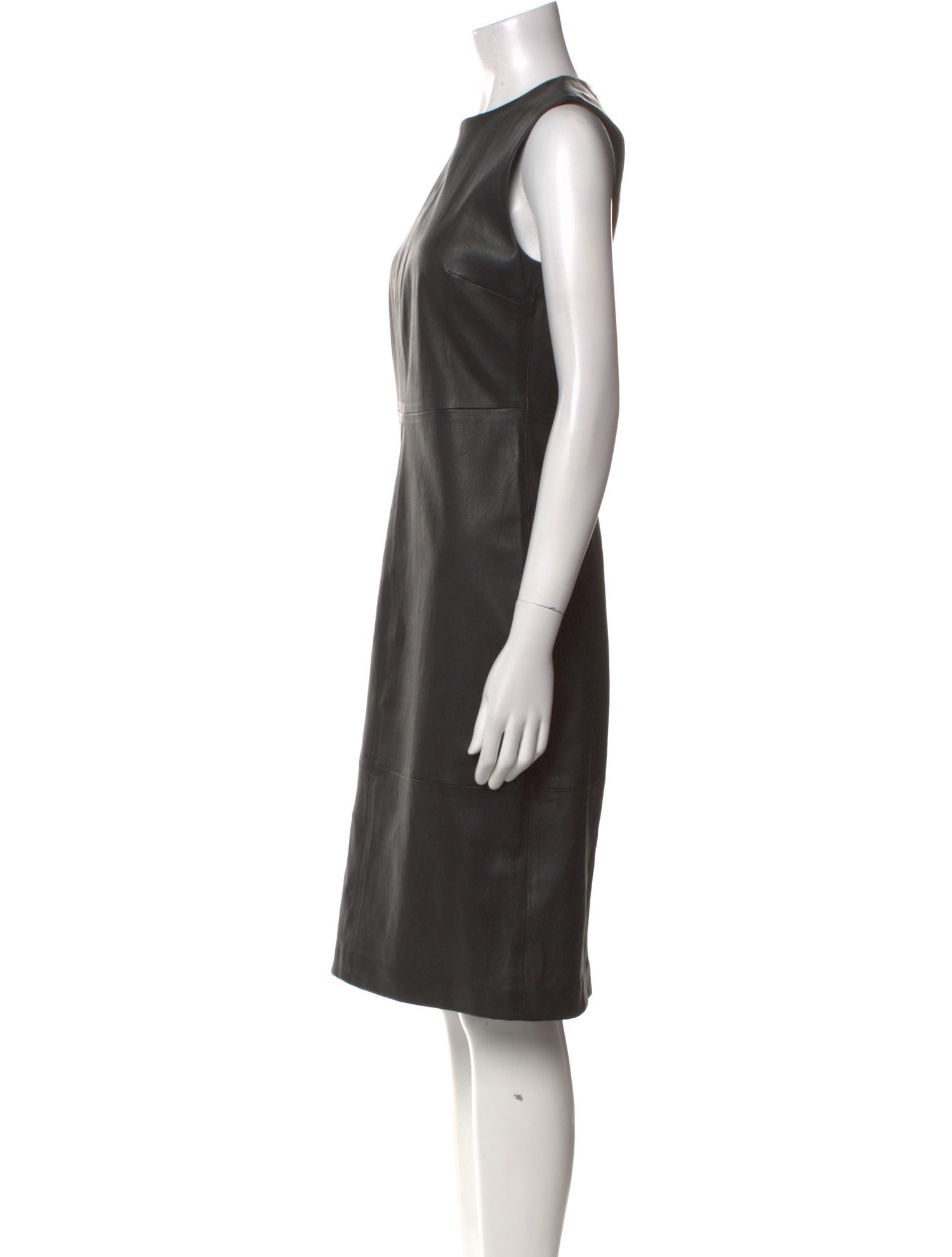 Vince Lamb Leather Midi Length Dress