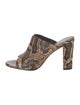 Vince Snakeskin Animal Print Slides