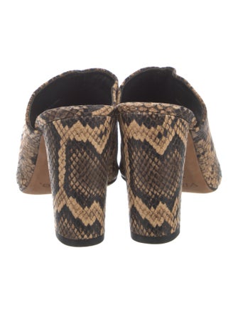 Vince Snakeskin Animal Print Slides