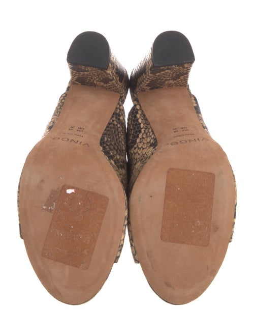 Vince Snakeskin Animal Print Slides