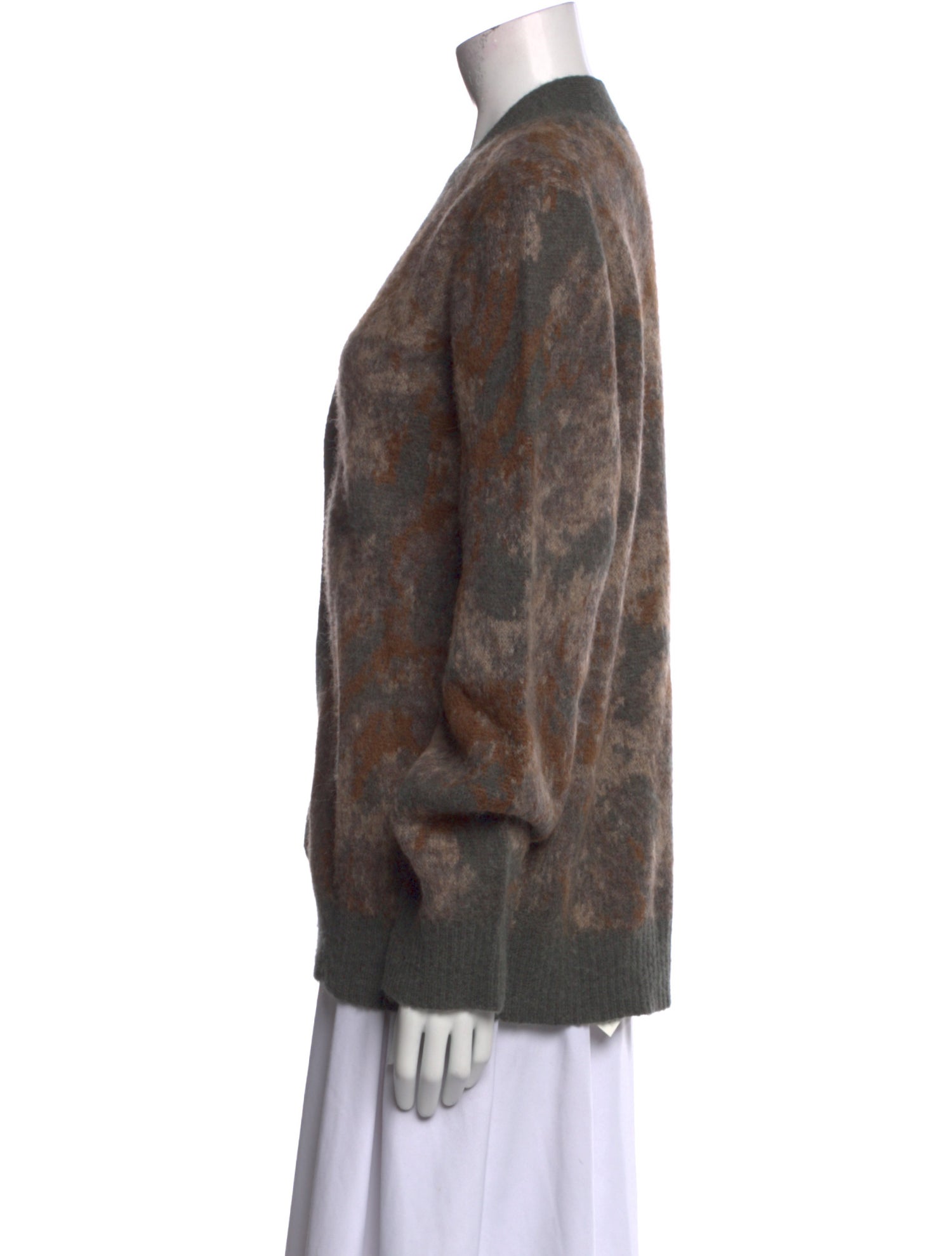 Vince Printed V-Neck Sweater