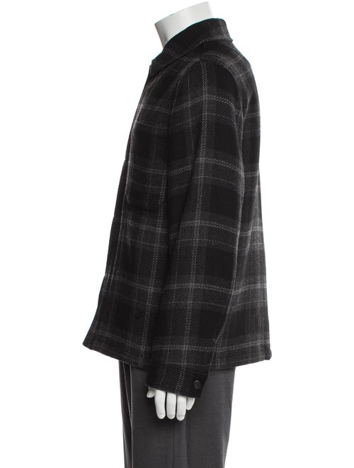 Vince Plaid Print Peacoat