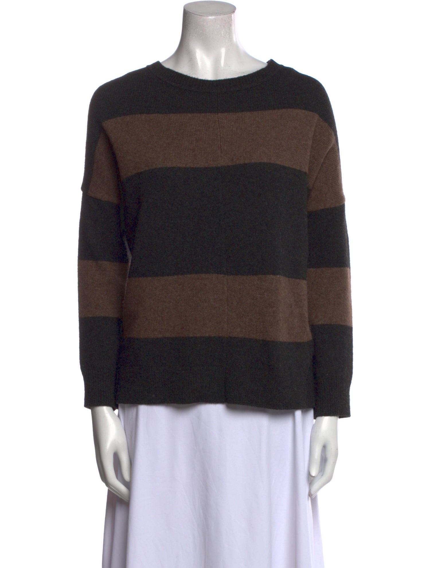 Vince Striped Scoop Neck Sweater