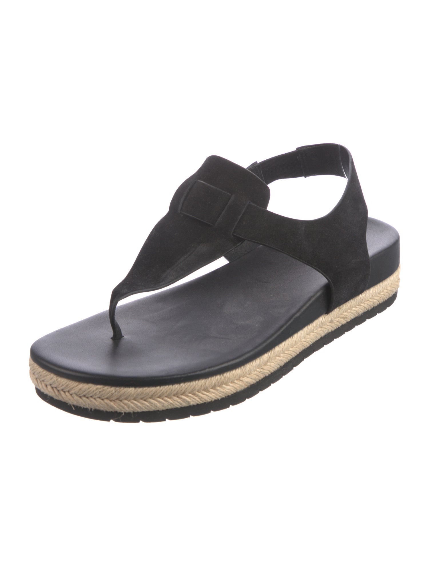 Vince Leather T-Strap Sandals