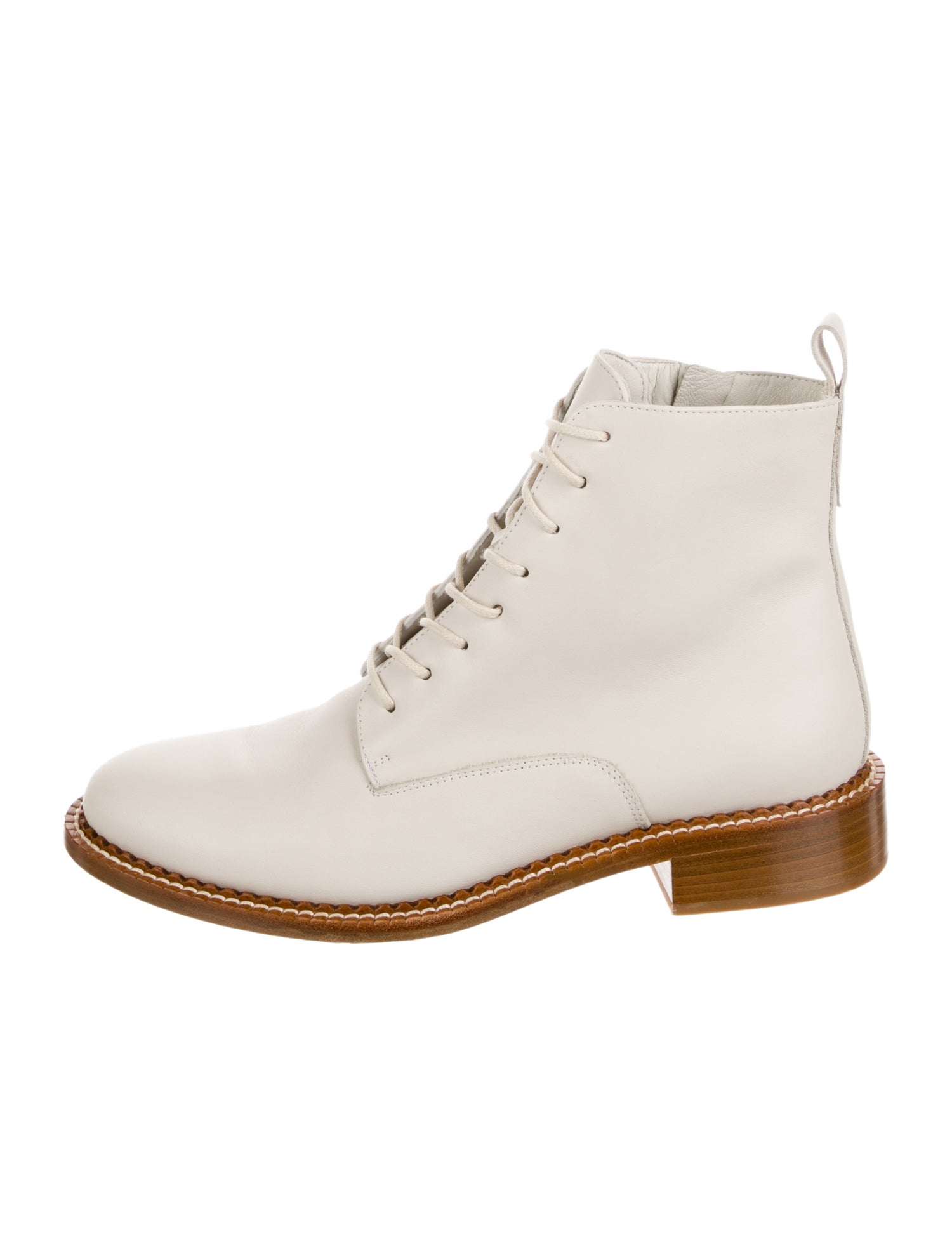 Vince Leather Combat Boots