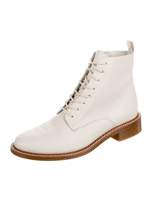 Vince Leather Combat Boots