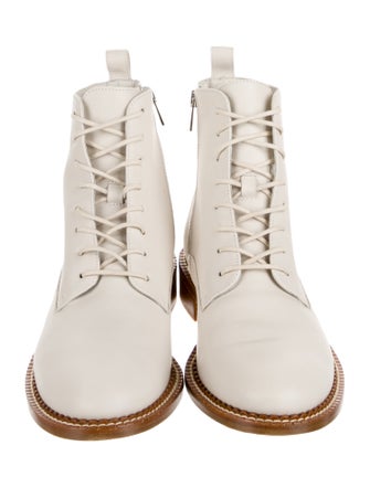 Vince Leather Combat Boots