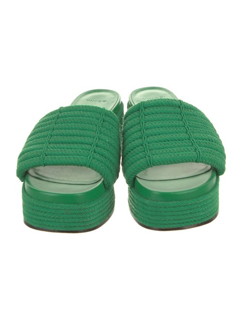 Vince Leather Trim Embellishment Slides