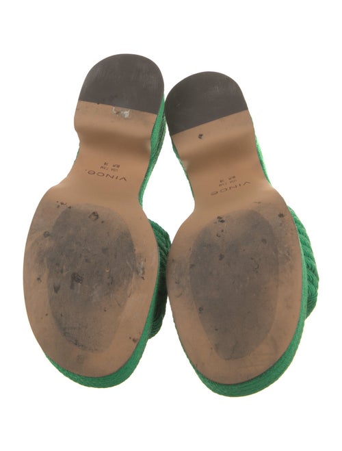 Vince Leather Trim Embellishment Slides