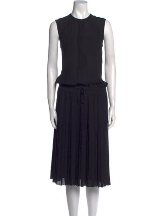 Vince Crew Neck Midi Length Dress