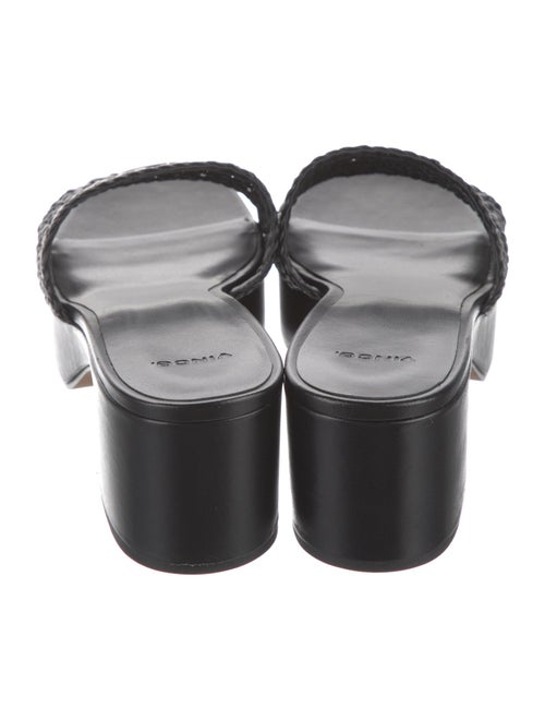 Vince Leather Braided Accents Slides