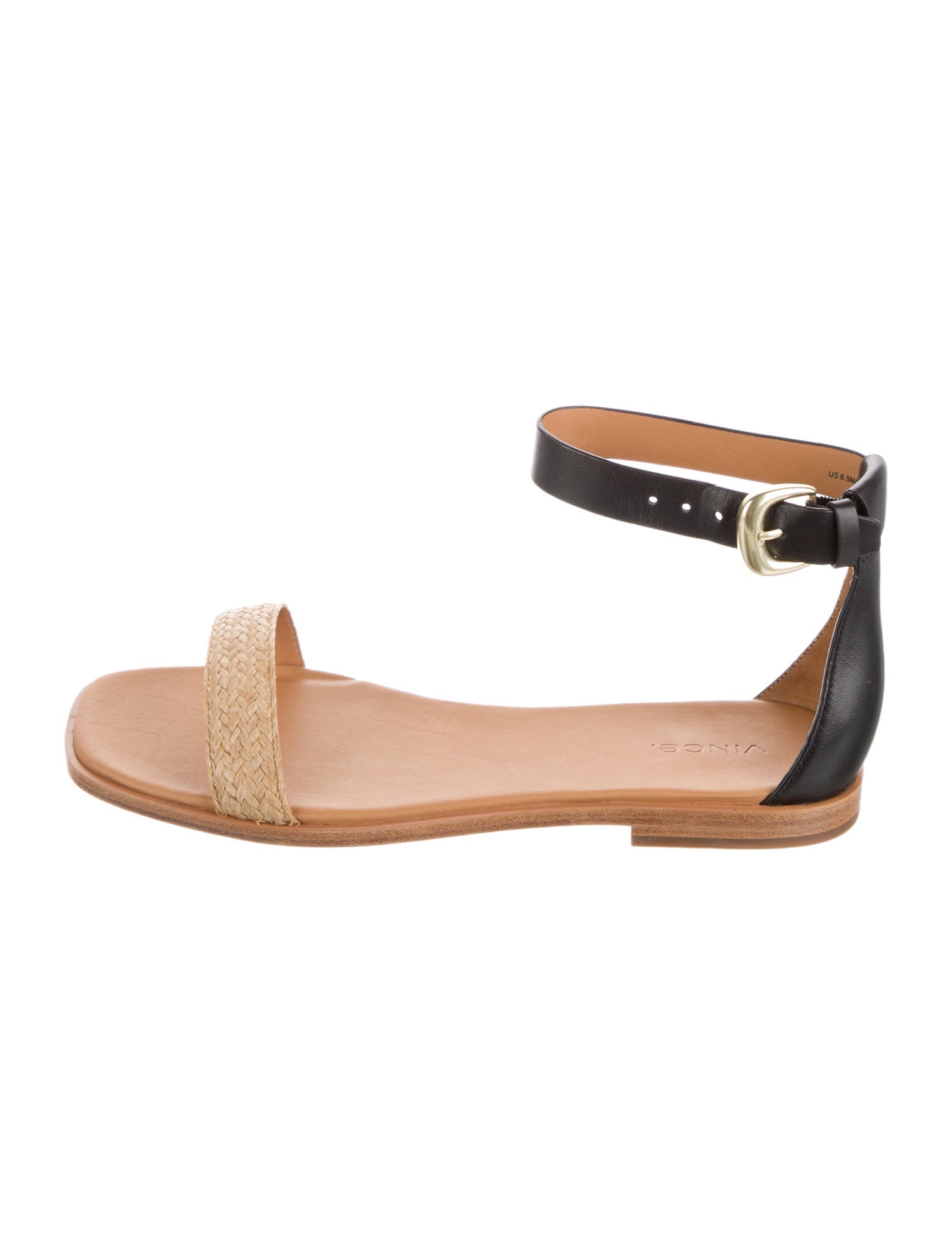 Vince Leather Braided Accents Sandals