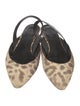 Vince Leather Animal Print Slingback Flats