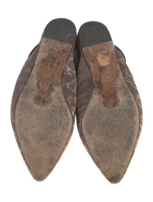 Vince Leather Animal Print Slingback Flats