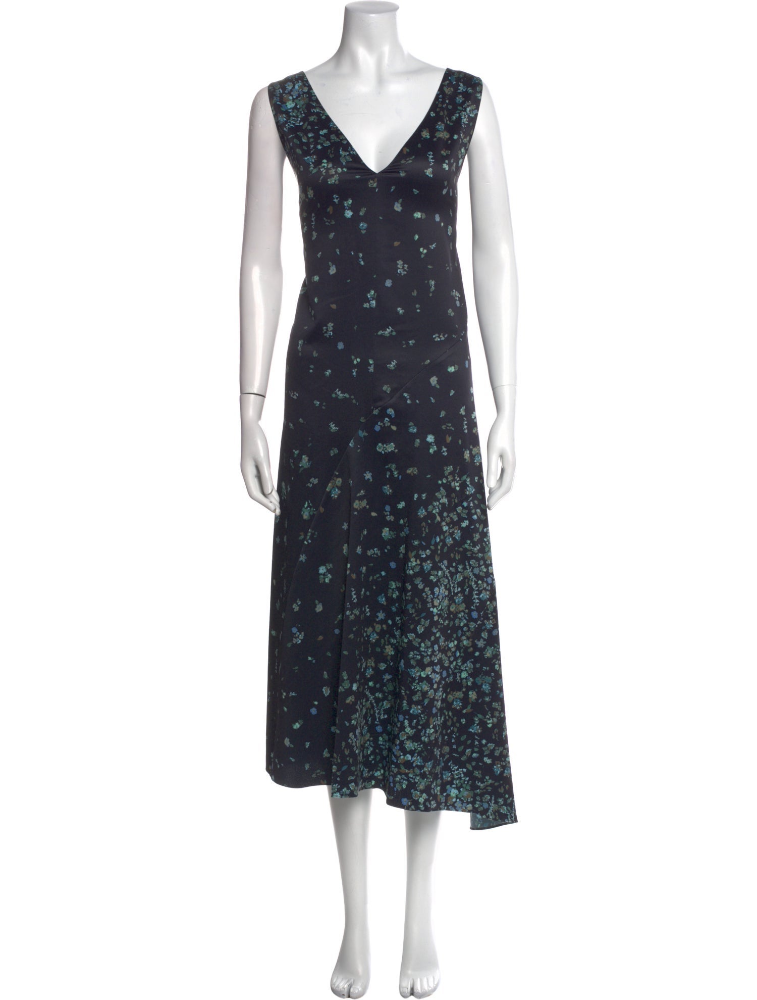 Vince Floral Print Long Dress