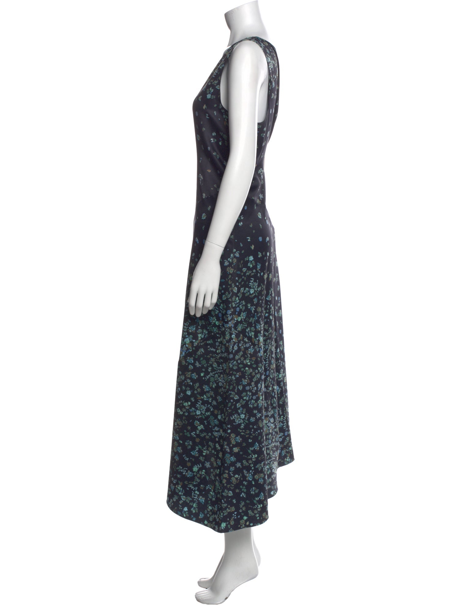 Vince Floral Print Long Dress