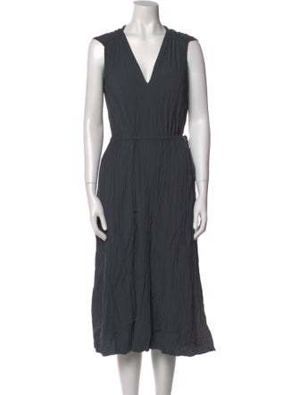 Vince V-Neck Midi Length Dress