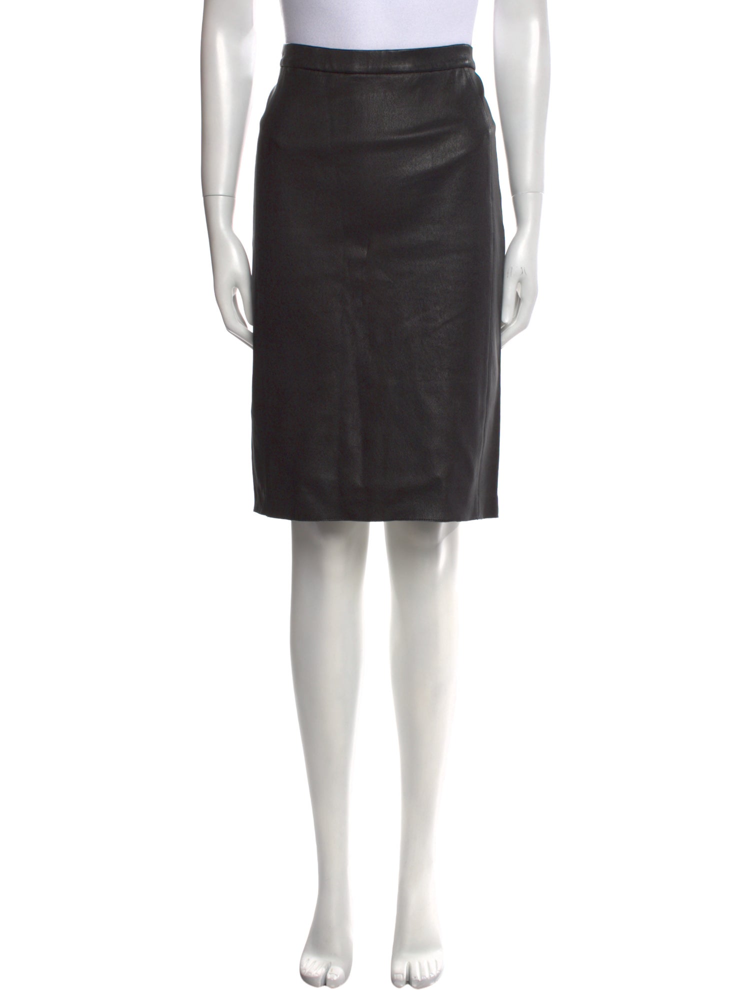 Vince Leather Knee-Length Skirt